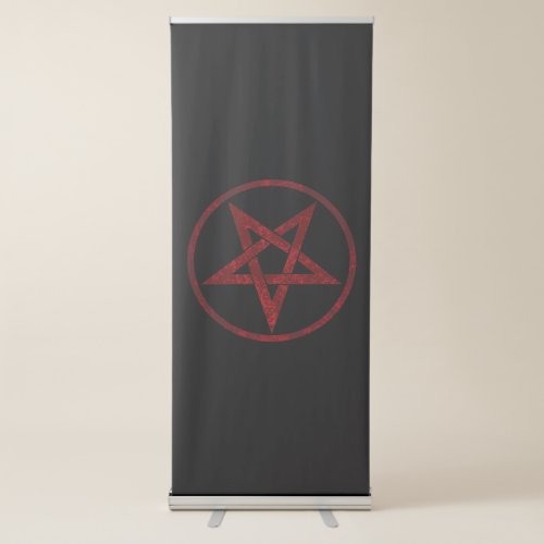 Red Devil Pentagram Retractable Banner