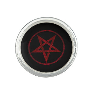 Red Devil Pentagram Ring