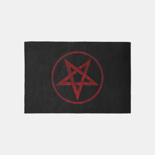 Red Devil Pentagram Rug (Front)