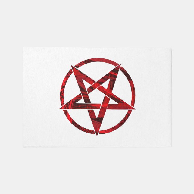 Red Devil Pentagram Rug (Front)