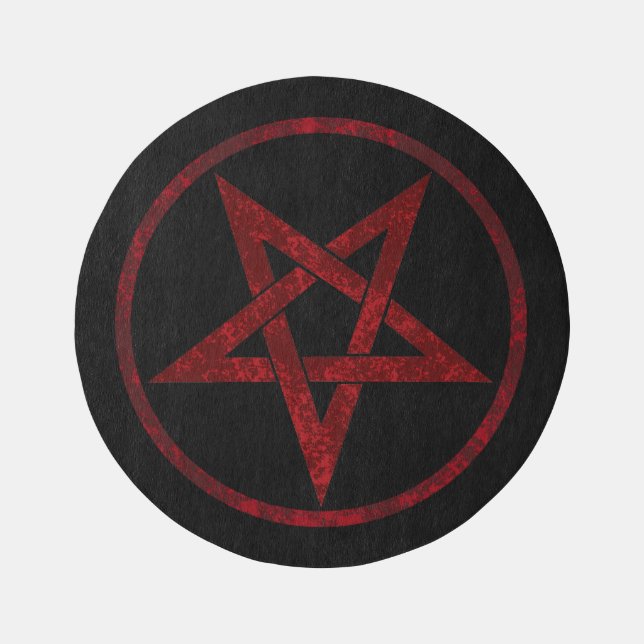 Red Devil Pentagram Rug (Front)