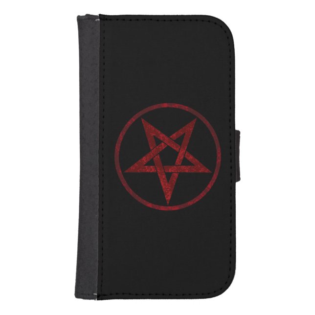 Red Devil Pentagram Samsung Galaxy Wallet Case (Front)