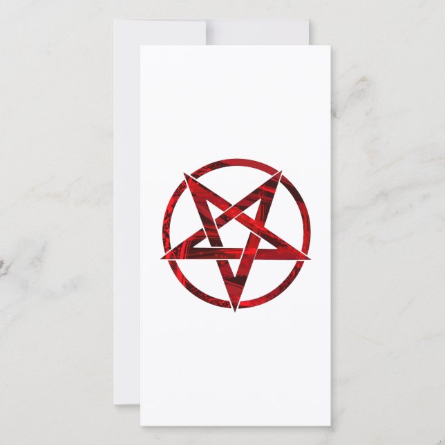 Red Devil Pentagram Save The Date (Front)