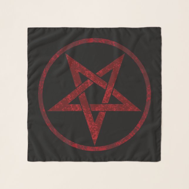 Red Devil Pentagram Scarf (Front)