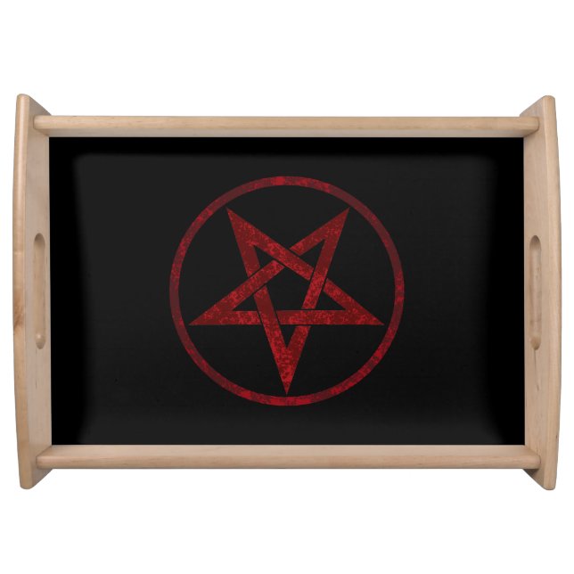 Red Devil Pentagram Serving Tray (Front)