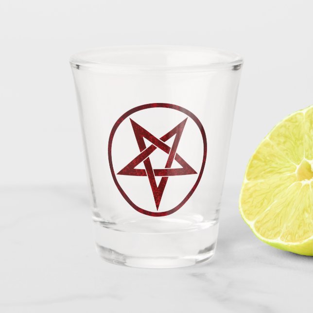 Red Devil Pentagram Shot Glass