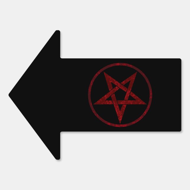 Red Devil Pentagram Sign (Front)