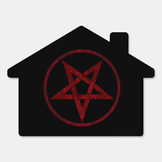 Red Devil Pentagram Sign (Front)