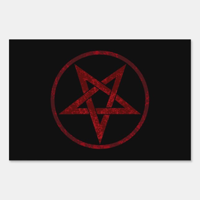 Red Devil Pentagram Sign (Front)