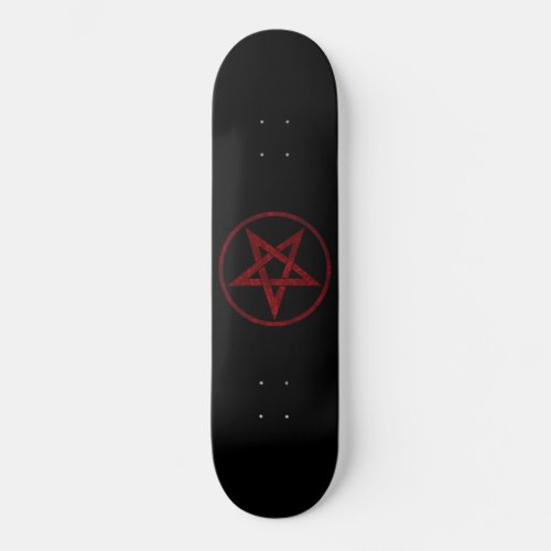 Red Devil Pentagram Skateboard
