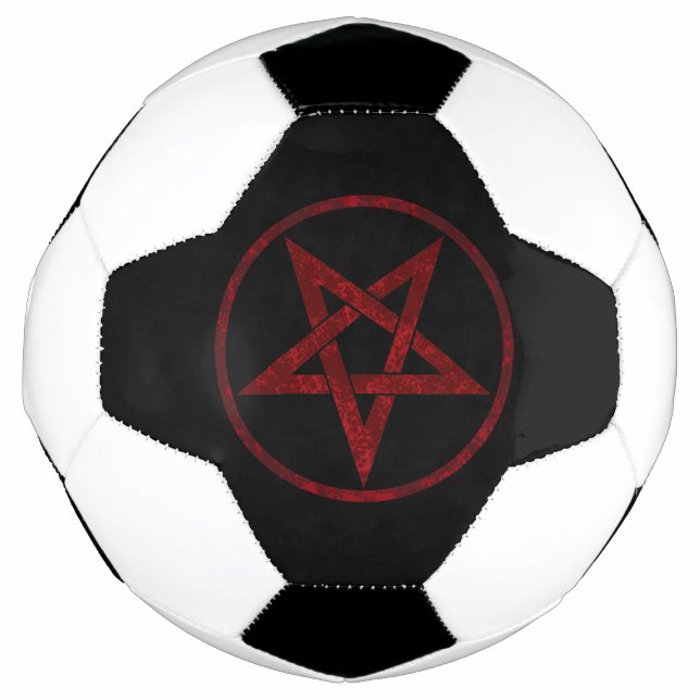 Red Devil Pentagram Soccer Ball (Front)