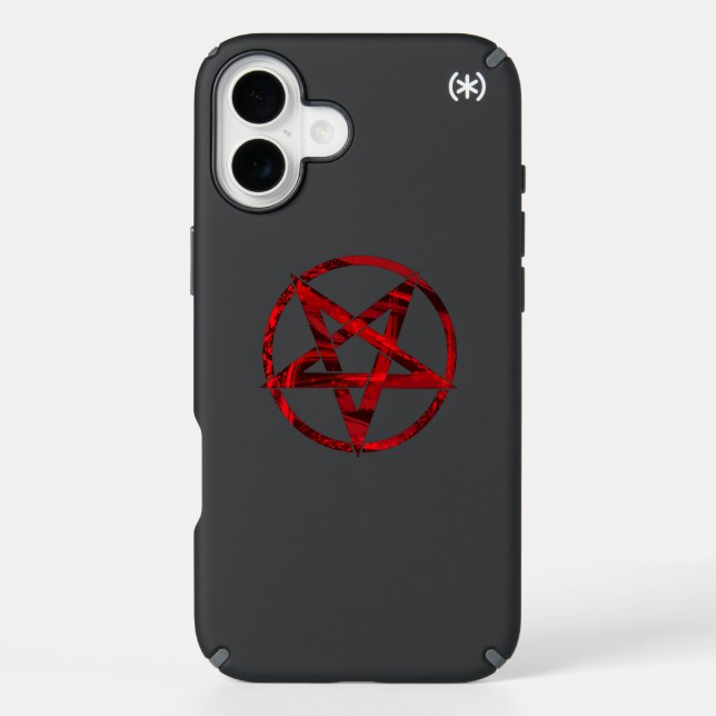 Red Devil Pentagram Speck iPhone Case (Front)