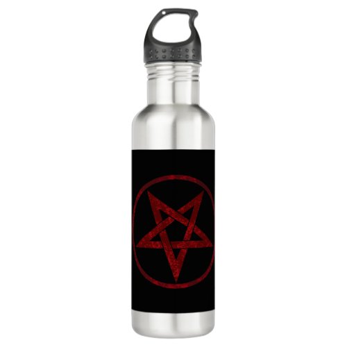 Red Devil Pentagram Stainless Steel Water Bottle