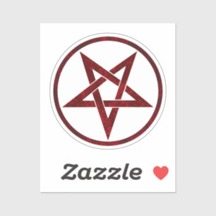 Red Devil Pentagram Sticker