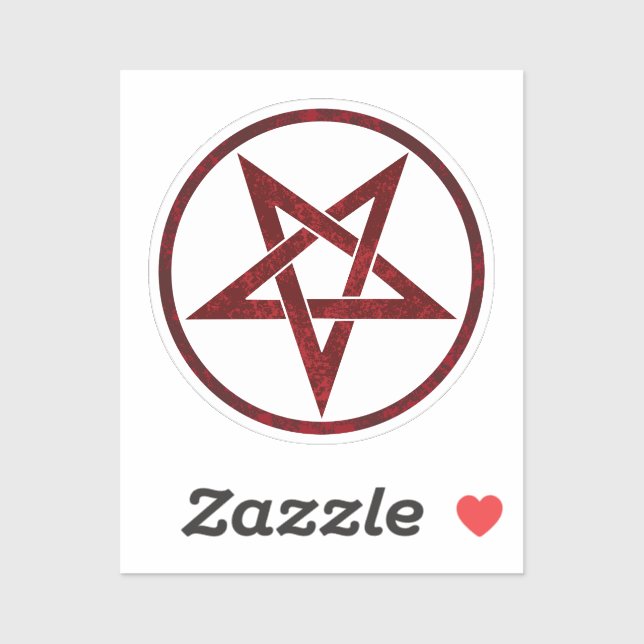 Red Devil Pentagram Sticker (Sheet)