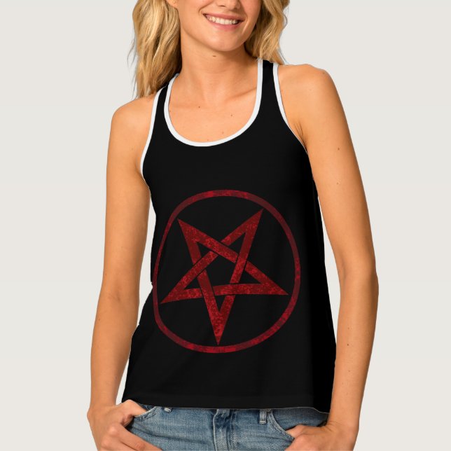Red Devil Pentagram Tank Top (Front)