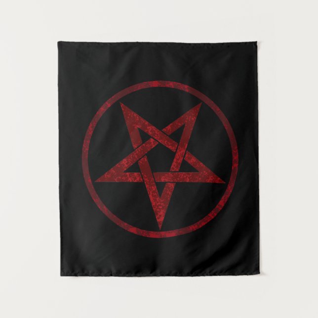 Red Devil Pentagram Tapestry (Front)