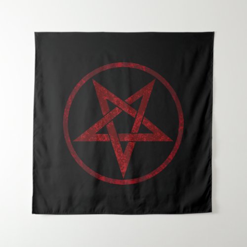 Red Devil Pentagram Tapestry