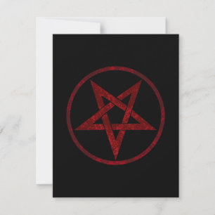 Red Devil Pentagram Thank You Card