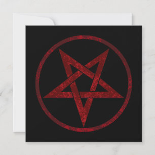 Red Devil Pentagram Thank You Card