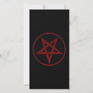 Red Devil Pentagram Thank You Card