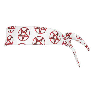 Red Devil Pentagram Tie Headband