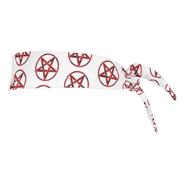 Red Devil Pentagram Tie Headband (Rotate 90)