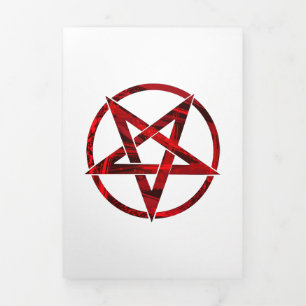 Red Devil Pentagram Tri-Fold Announcement