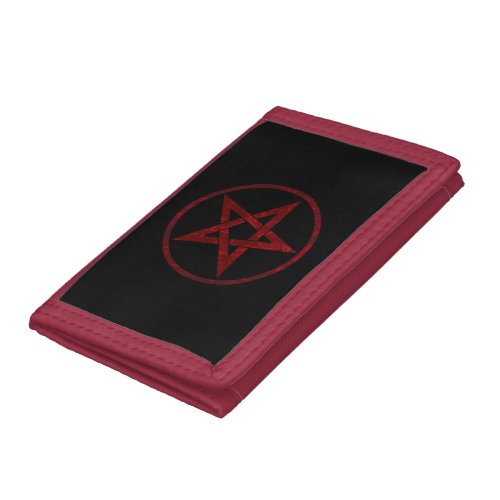 Red Devil Pentagram Trifold Wallet