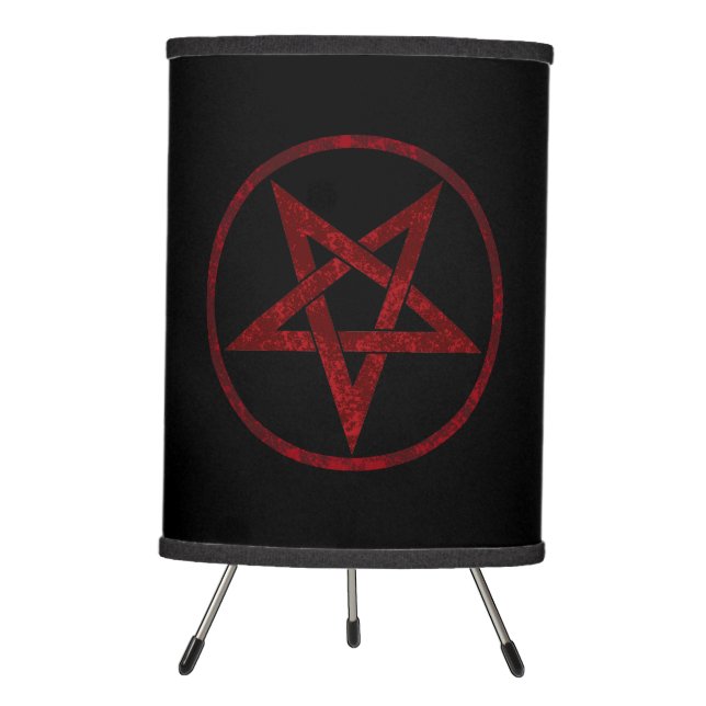 Red Devil Pentagram Tripod Lamp (Front)
