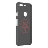 Red Devil Pentagram Uncommon Google Pixel Case (Back/Right)