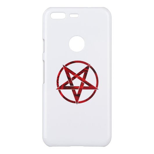Red Devil Pentagram Uncommon Google Pixel Case (Back)