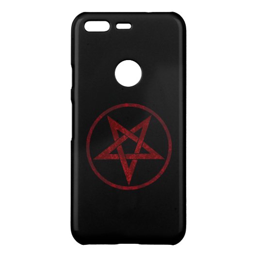 Red Devil Pentagram Uncommon Google Pixel Case (Back)