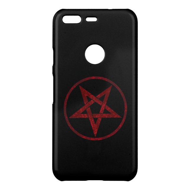 Red Devil Pentagram Uncommon Google Pixel Case (Back)