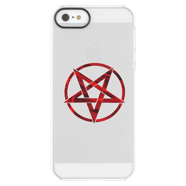 Red Devil Pentagram Uncommon iPhone Case (Back)