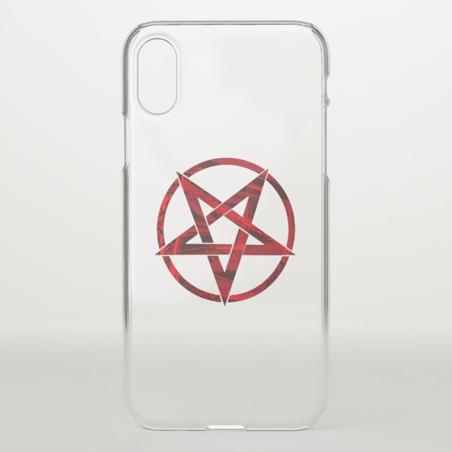 Red Devil Pentagram Uncommon iPhone Case (Back)