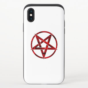 Red Devil Pentagram iPhone X Slider Case