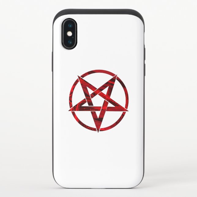 Red Devil Pentagram Uncommon iPhone Case (Back)