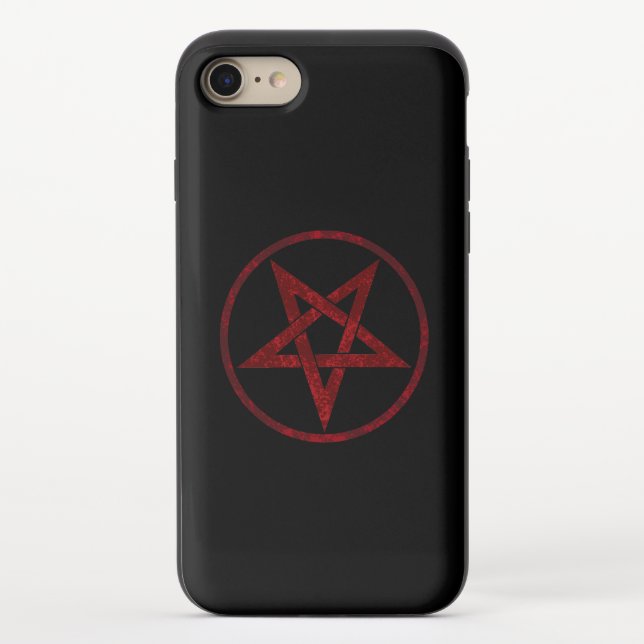 Red Devil Pentagram Uncommon iPhone Case (Back)