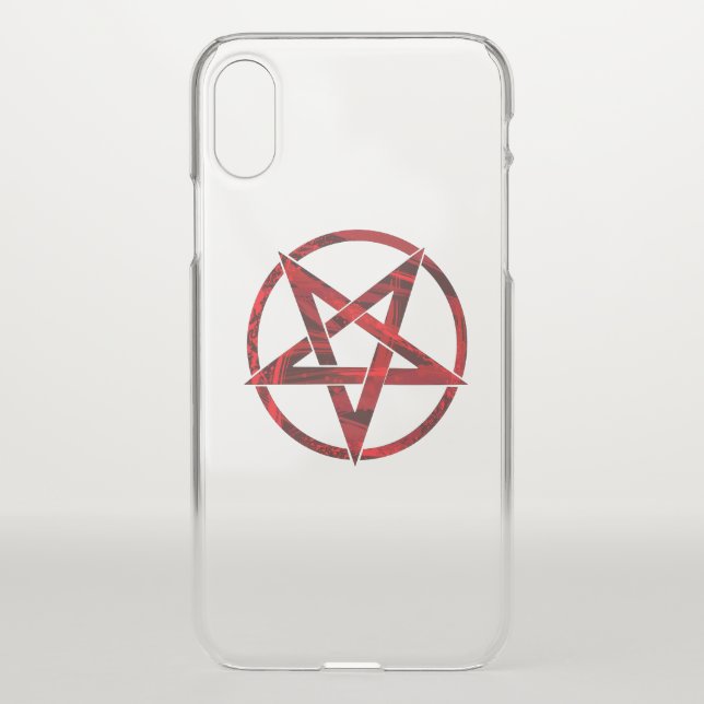 Red Devil Pentagram Uncommon iPhone Case (Back)