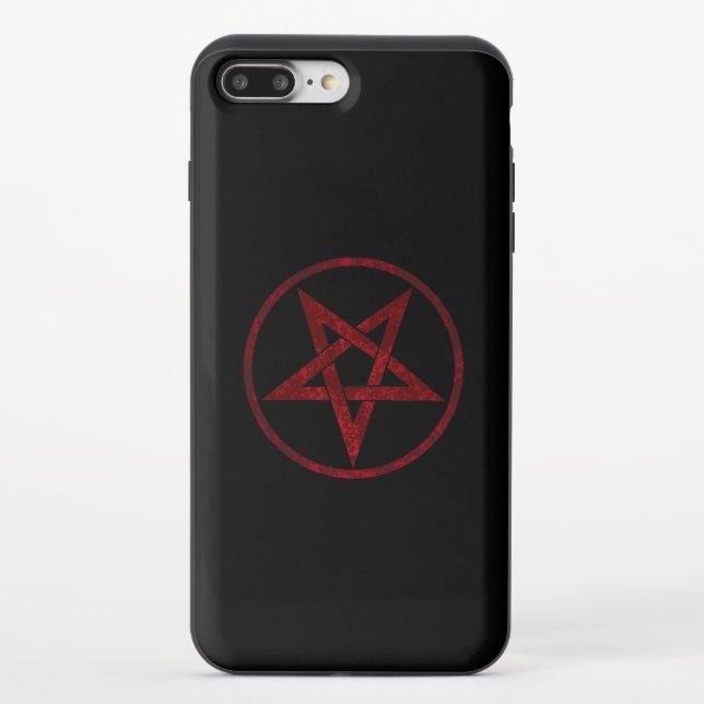 Red Devil Pentagram Uncommon iPhone Case (Back)