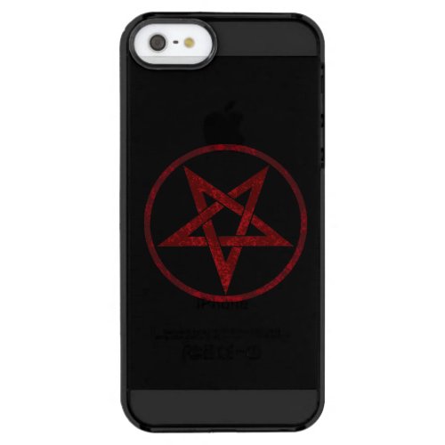 Red Devil Pentagram Clear iPhone SE55s Case