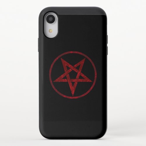 Red Devil Pentagram iPhone XR Slider Case