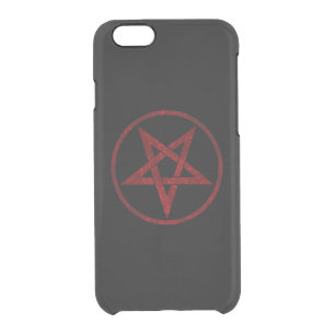 Red Devil Pentagram Clear iPhone 6/6S Case