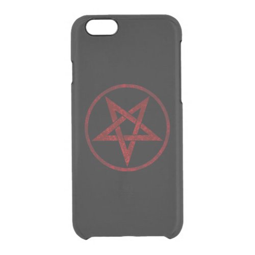Red Devil Pentagram Clear iPhone 66S Case