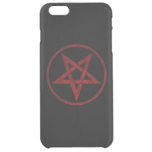 Red Devil Pentagram Clear iPhone 6 Plus Case