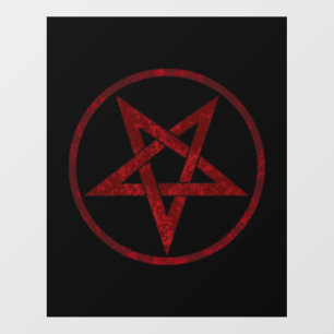 Red Devil Pentagram Wall Decal