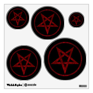 Red Devil Pentagram Wall Decal