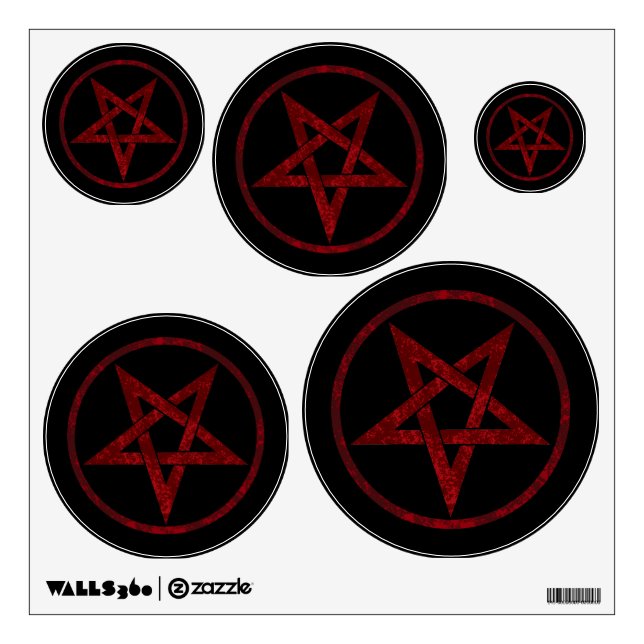 Red Devil Pentagram Wall Decal (Front)