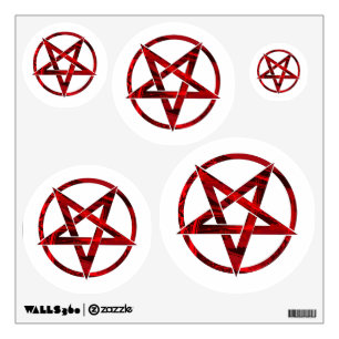 Red Devil Pentagram Wall Decal